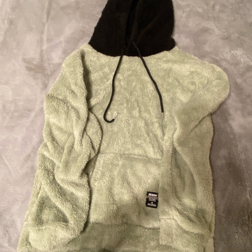 SOFT green and black hoodie